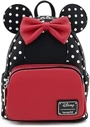 [Loungefly] Disney Minnie Mouse Polka Dot Womens Double Strap Shoulder Bag Purse, Multi, One Size, Fashion