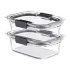 Large Glass Food Storage Containers Snap Lid Set of 2 BPA Free Oven Safe 3.2 Cup