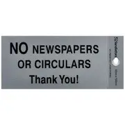 Sandleford No Newspapers or Circulars Self Adhesive Sign