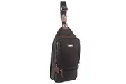 Pierre Cardin Canvas Cross Body Bag Travel Shoulder Sling - Black