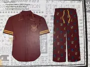Harry Potter Button-Up Pyjamas Unisex Size (XL) In Box Packaging Wizarding World