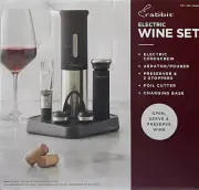 Perfect Gift! Electric Wine Set Corkscrew Aerator Preserver Foil Cutter