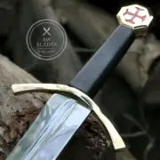 Knights Templar Medieval Sword High Stainless Steel Battle Ready with Scabbard