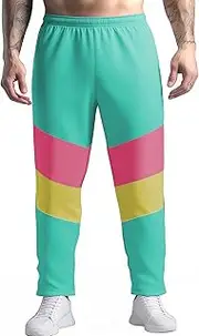[KARAZZO] 80s 90s Hip Hop Retro Track Pants 80's Disco Sportswear Joggers Pants with Pocket for Women Men