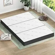 STARRY EUCALYPT Folding Mattress Tri-fold Sofa Lounge Mat Pad 190 x 130 x 10cm Portable Mattress Floor Bed for Home Office Camping and Travel Use(3B Mesh Black)