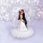 Cake Topper Wedding Heart Lace Bride and Groom Ornaments Decoration Man