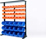 50-Piece Bin Wall Mounted Parts and Tool Storage Rack Organizer Rackfor Workshop Tools