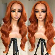 Ginger Wig Ginger Orange Body Wave Lace Front Wig, Glueless Lace Wig, Pre-Plucke