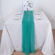 6 Turquoise 72" Premium Chiffon Extra Long Table Top Runners Wedding Supplies
