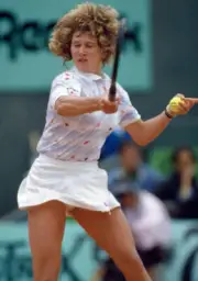 Steffi Graf of Germany in action during the French Open Tennis Ch - Old Photo 6