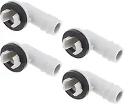 LT Easiyl 4pcs 15mm Air Conditioning Water Outlet Nozzle Air Conditioning Drainage Hose Joint Elbow Joint with Rubber Ring Compatible with Midea