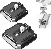 NEEWER 38mm Square Quick Release Plate 2 Pack, Anti Off Arca Type QR Camera Mount Plate Compatible with Peak Design Capture V3 Camera Clip Shoulder Strap Tripod Head, 17.6lb/8kg Max Load, QPR-5