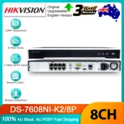 Hikvision 12MP 8CH 8POE 4K NVR POE Network Video Recorder 2SATA DS-7608NI-K2/8P