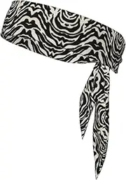 Zebra Animal Sports Strap Double-Sided Headscarf Men's Bow Tie Sports Head Bands Headscarf Running Yoga Exercise Headband