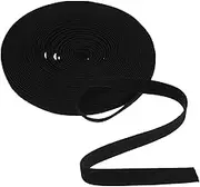 Homoyoyo Elastic Nylon Fastener Tape Black Stretch Band for Sewing Crafting and DIY Projects Yards of High Elasticity Non Adhesive Hook Loop for Home Organization