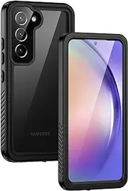 [Lanhiem] for Samsung Galaxy A54 5G Case, IP68 Waterproof Dustproof Shockproof Case with Built-in Screen Protector, Full Body Heavy Duty Protective Cover for Samsung A54, Black/Clear