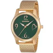 Wenger Women's Watch City Very Lady Analog Green Dial Mesh Bracelet 01.1421.121