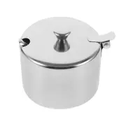 Seasoning Storage Container Stainless Steel Sugar Jar Kitchen Storage Jar With Spoon