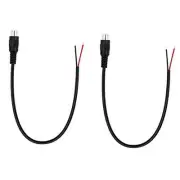 2-Pack RCA Female Plug to Speaker Wire Bare Wire Pigtail Connector Adapter