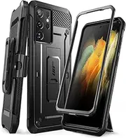 [SUPCASE] Unicorn Beetle Pro Series Case Designed for Samsung Galaxy S21 Ultra 5G (2021 Release), Full-Body Dual Layer Rugged Holster & Kickstand Case Without Built-in Screen Protector(Black)