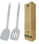 2 Pack Silicone Spatula Turner Kitchen Utensils for Cooking, Nonstick Heat