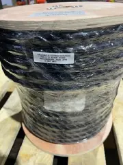 BLACK POLYESTER ROPE 20mm x 50m 3 STRAND MOORING ANCHOR BOATING MARINE LUXURY