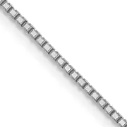 16 Inch 10K White Gold .95mm Sparkle Octagonal Box Chain