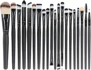EmaxDesign 20 Pieces Makeup Brush Set Professional Face Eye Shadow Eyeliner Foundation Blush Lip Make up Brushes Powder Liquid Cream Cosmetics Blending Brush Tool