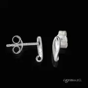 Sterling Silver Small Teardrop Stud Post Earring Connector #97983