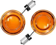 HDBUBALUS Motorcycle Turn Signal 1156 Conversions Bullet Indicators Light For Harley Touring Street Road Glide Softail Sportster Dyna (Color: Orange)