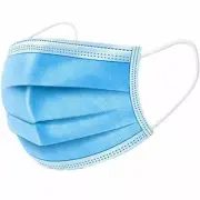 [50 Pcs] 3-Ply Disposable Face Masks Blue Earloop Mouth Cover Ship From NYC