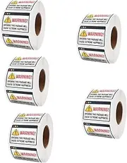 COMPUKAS 5 Rolls Extreme Happiness Sealing Stickers Adhesive Decorative Labels for Present Boxes Shipping and Business Packaging for and Memorable