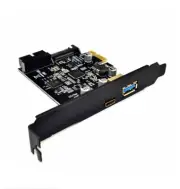 3 in 1 Internal 19P 20pin USB3.0 + USB3.1 Type C + USB3.0 Type A PCI-e Card