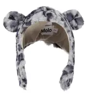 [Molo] Molo Snowy leopard-print faux fur hat M 36 grey