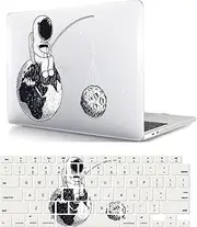 Laptop Shell Case Compatible with New MacBook Pro 16 inch Case 2021 Release A2485 with Liquid Retina XDR Display and Touch ID, Hard Shell Laptop Cover & Keyboard Cover - Earth and Astronaut