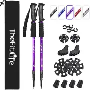 Nordic Walking Trekking Poles 2 Packs with Antishock and Quick Lock System