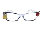 Embellished Women's Reading Glasses 1.75 Readers Snow White Apple Blue Stripes