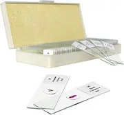 Microscope Slides Prepared Lab Specimens Set-50 PCS Collection, Biology Sample with Insects Plants Animals for Students Kids Home School Science Learning