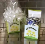 Get Well Soon York Peppermint Patties Gift Basket-Box With White Bow