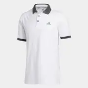 New Very Comfortable Large White Adidas Ultimate Three Stripes Golf Polo GD0795