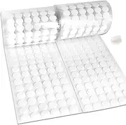 Self Adhesive Dots, 1000pcs Strong Adhesive (500 Pairs) Hook & Loop Dots, Waterproof Adhesive Tape Included, Very Suitable for Classroom, Office, Home (White)