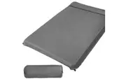 Double Size Self Inflating Mattress Bed Thick Grey 10cm Easy Roll-Up Mat