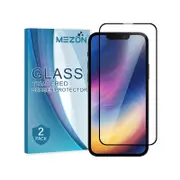 2 Pack MEZON iPhone 13 Pro Max (6.7") Full Cover Tempered Glass Screen Protectors