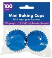 Mini Bright Royal Blue Cupcake Baking Cups 100pk Muffin Cases Patty Pans Liners