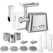 Flora Max 2800W Electric Meat Mincer Sausage Kibbeh Maker Slicer Shredder Kit