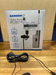 Samson LM8 Lavalier Mic with UP1 USB Adapter Interface Recording Journalism NEW