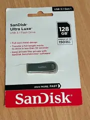BRAND NEW SANDISK USB 3.1 128G Ultra Luxe Flash Drive Memory Stick 150Mps