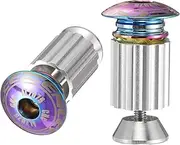 uxcell Bike Handlebar End Plugs Aluminum Bar End Caps 18-20mm Adjustment Expanding Locking with Screw for MTB Road BMX Fixed Gear Bike, Multicolor
