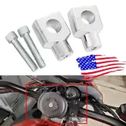 2x Chrome Handlebar Risers Mount Clamps For Kawasaki Vulcan 1700 1600 900 800