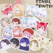 18PCS Final Fantasy XIV FF14 Emet-Selch Hythlodaeus Stickers Mixed Cute
